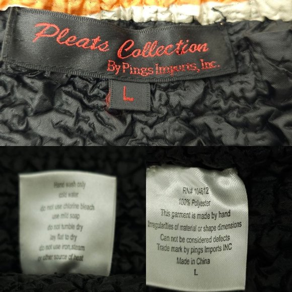 Pleats Collection Pings Imports Crinkle Stretch Geometric Full Zip Jacket Womens - Picture 7 of 16